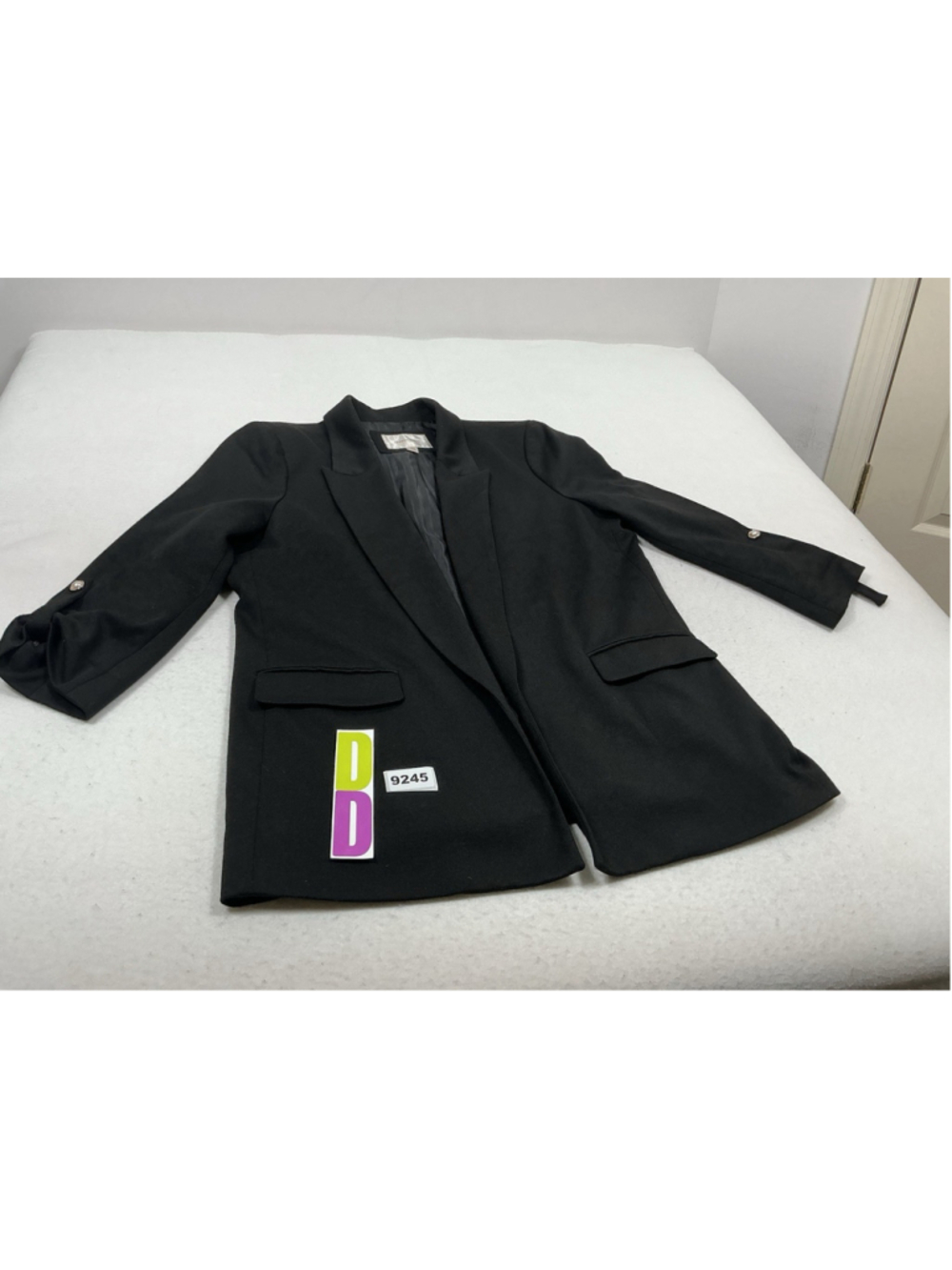 Womans Excellent Autresfilles Open Front Lined Blazer XL Black
